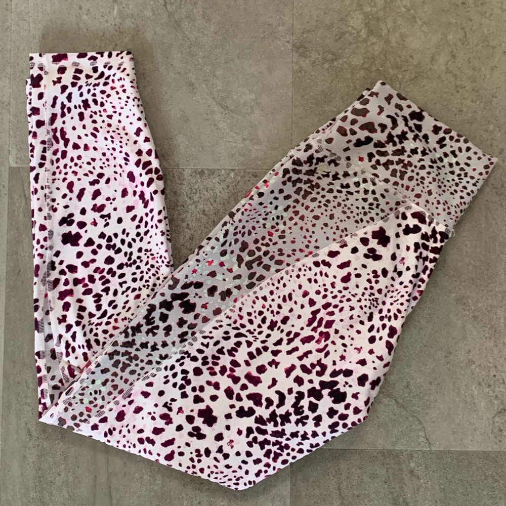 Fabletics PowerHold Leopard Printed Leggings SizeM